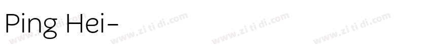 Ping Hei字体转换